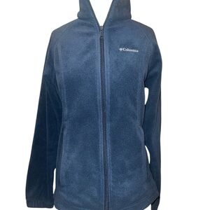 COLUMBIA | WOMENS DK BLUE FLEECE JACKET SMALL